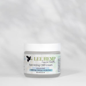 Wholesale - Fast Acting Unscented CBD Cream - 1000 mg - 2 oz